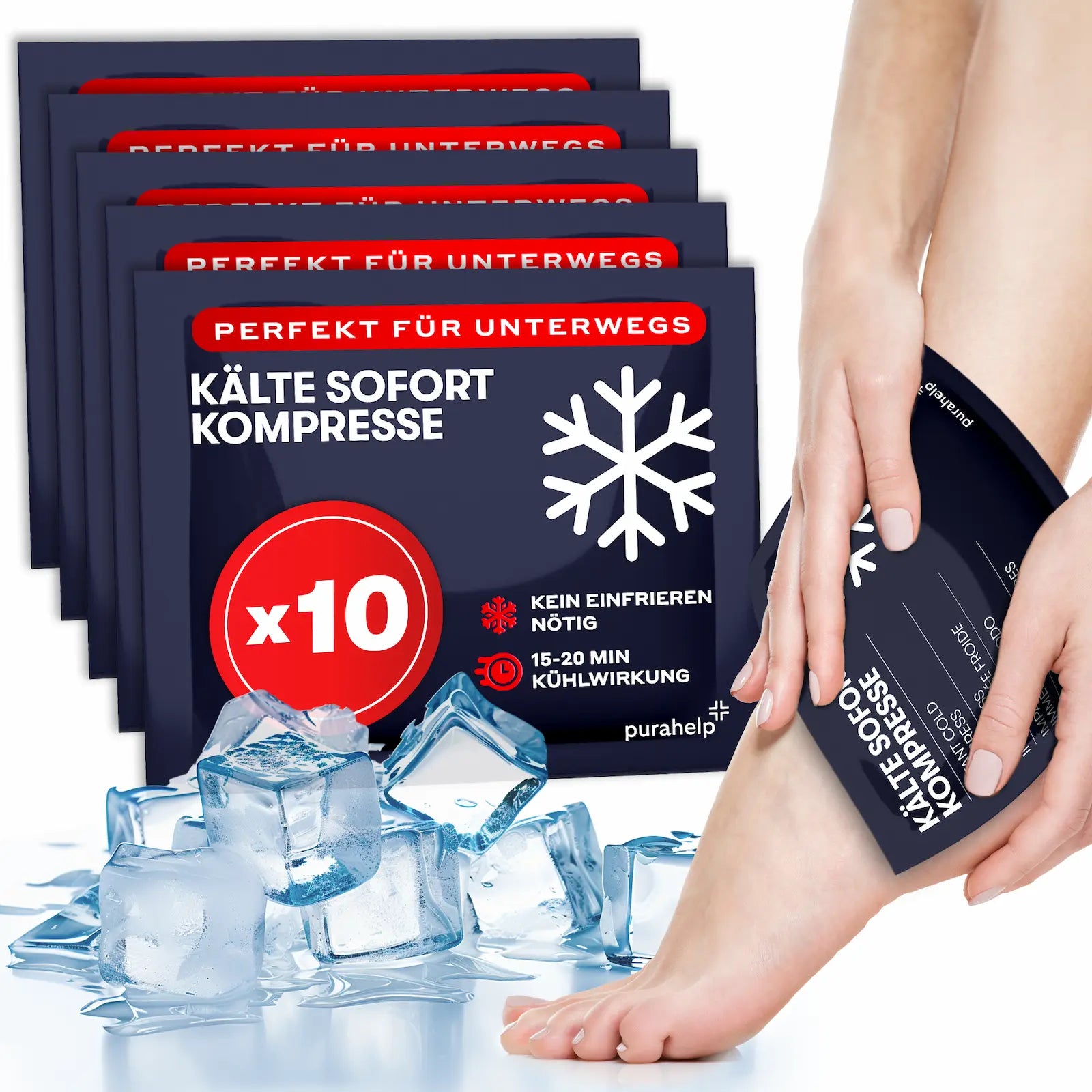 Kühlpads zum Knicken (10 Stk.) – Sofort kalt, überall einsetzbar
